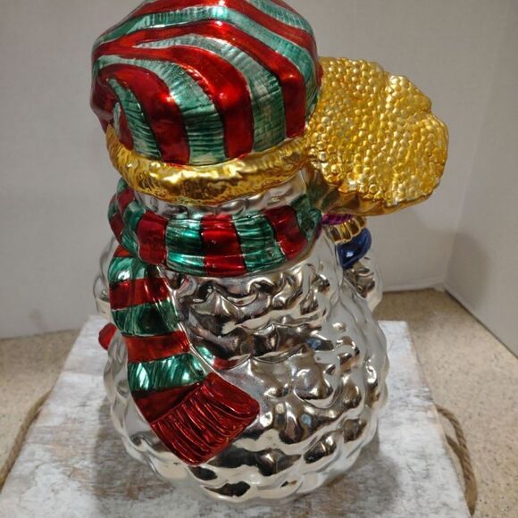 Hand Painted Ceramic Snowman - Picture 3 of 6